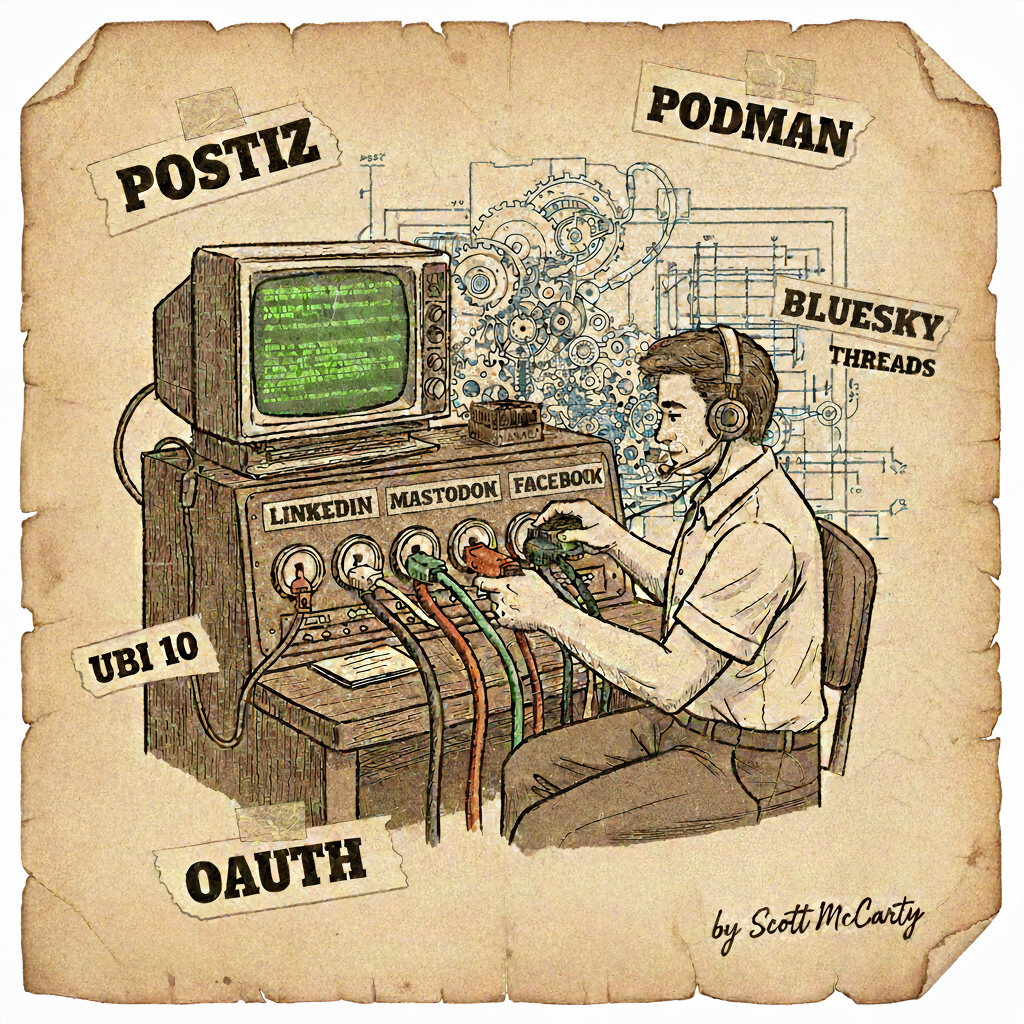 Self-Hosting Postiz on RHEL 10: One Container, Six Platforms, Zero SaaS